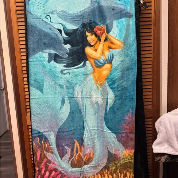 Hawaiian Mermaid Beach Towel NEW - Picture 3 of 3